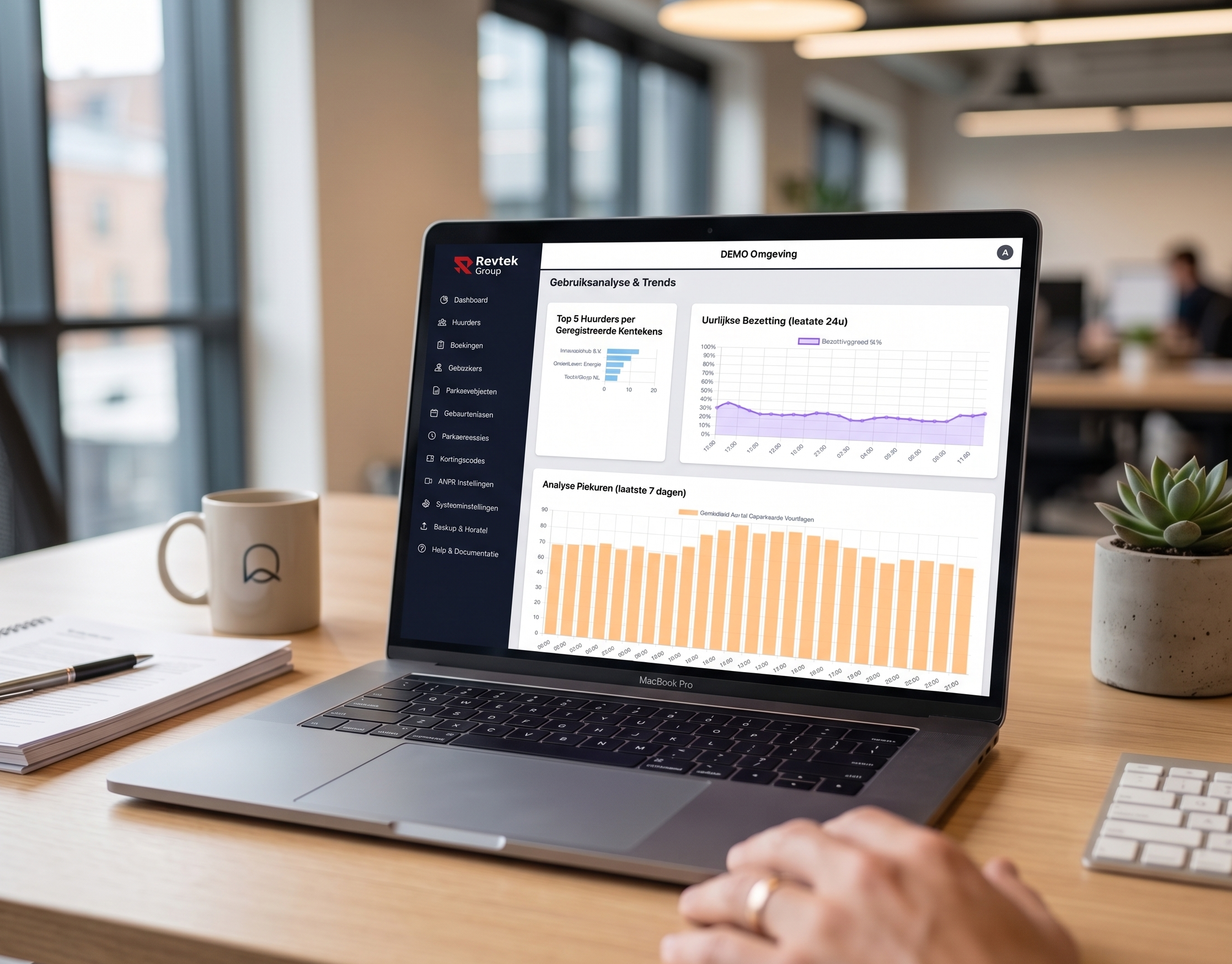 Revtek kantoorbeheer dashboard